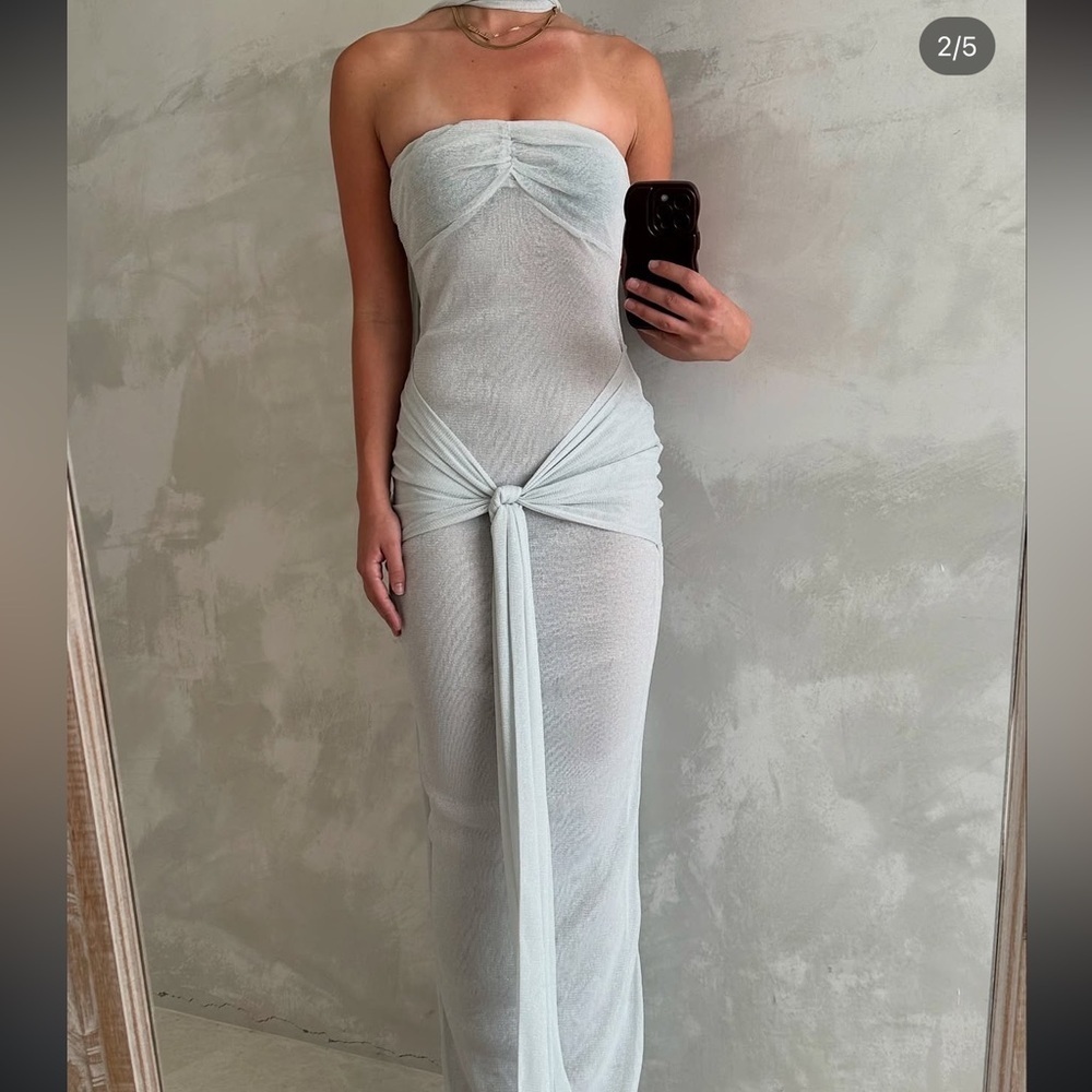 Nwt Khanums Kesca Dress In Silver, Size Xs — image 2 of 8